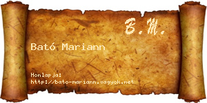 Bató Mariann névjegykártya