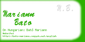 mariann bato business card