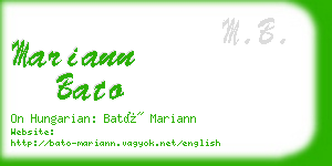 mariann bato business card